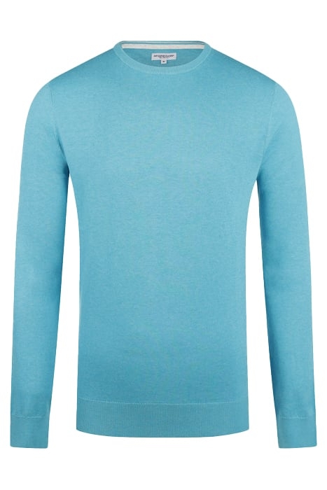 C NECK SWEATER AQUA 1
