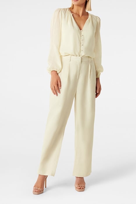 BLAIR CHAIN DETAIL BLOUSE NEUTRAL 3