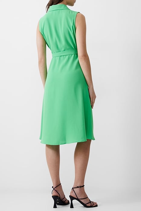 SLEEVELESS SHAWL DRESS MIDI POISE GREEN 3