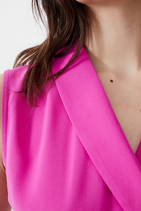 SLEEVELESS SHAWL DRESS MIDI WILD ROSA 4