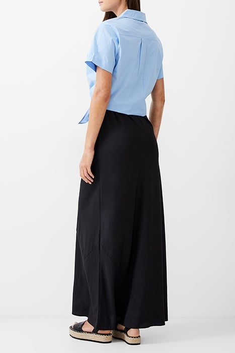 TIE FRONT POPLIN SHIRT PLACID BLUE 3