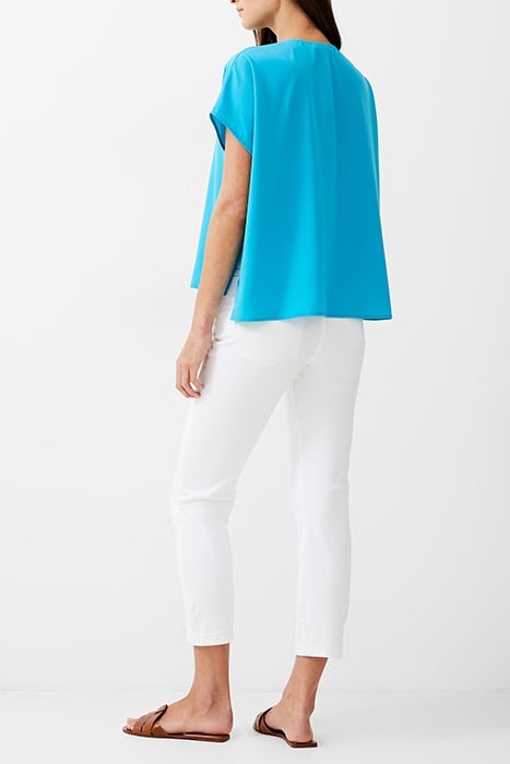VEE BOXY CREPE LIGHT TOP PEACOCK 3