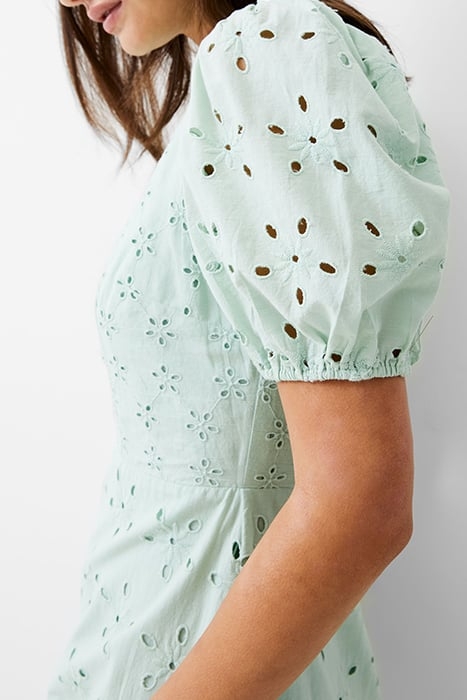 BRODERIE TIERED DRESS L MINT 4