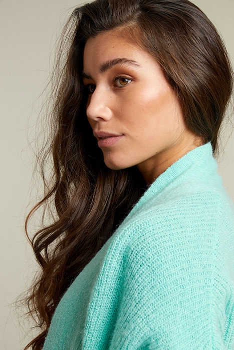 GREEN V-NECK CARDIGAN 4