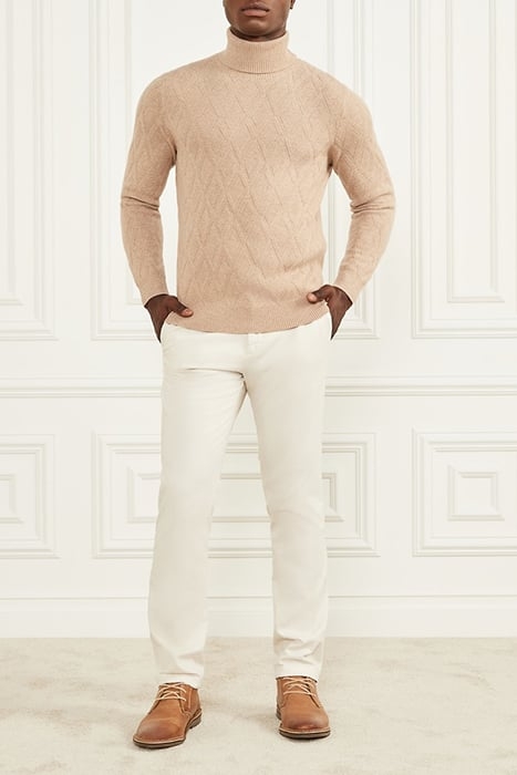 GUESS ECO LS TN RHOMBUS STITCH HERB TAN 6