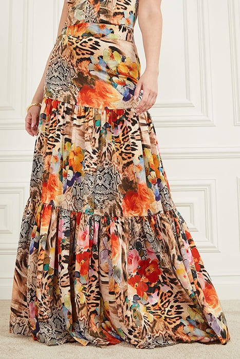 MARCIANO BY GUESS BLOSSOM SKIRT WILD FLOWER FALL PRINT 4