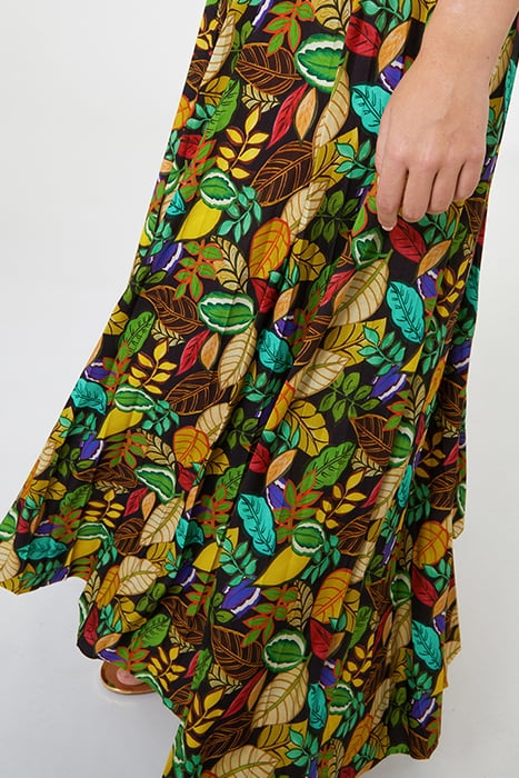 PRINTED JERSEY PLEATED SKIRT GREEN 5