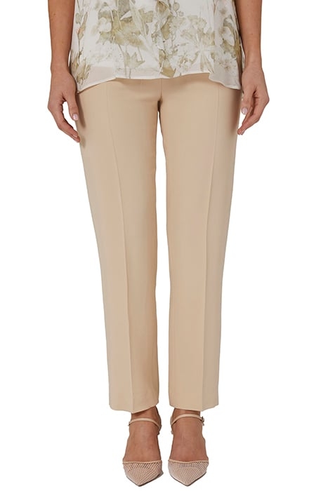 STRAIGHT-LEG STRETCH CADY TROUSERS PINK 6