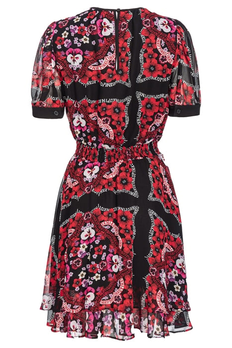 AEROGRAFISTA DRESS BLACK/RED MULTI 2