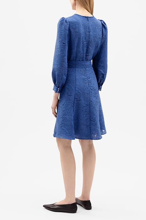 NICKY MINI LENGTH DEEP V-NECK DRESS OCEAN BLUE 2