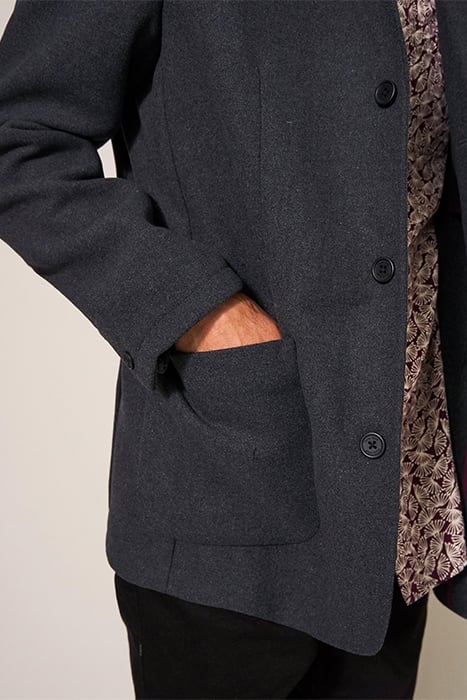 FINN MELTON JACKET CHARCOAL GREY 4