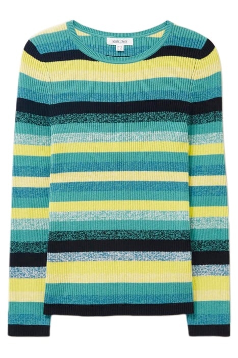 SKINNY RIB JUMPER TEAL 4
