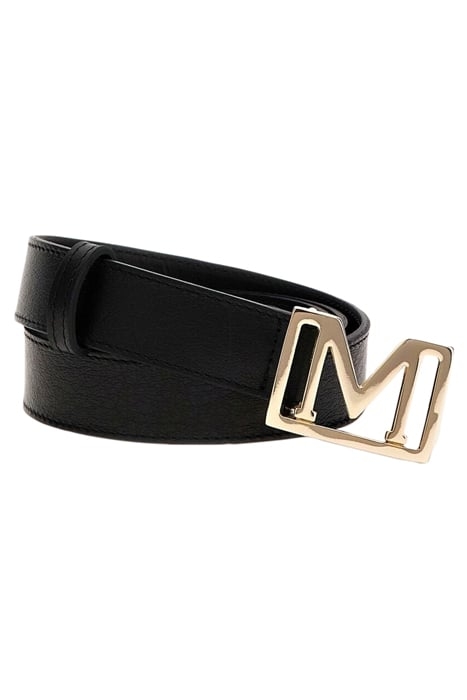 MANUELA LEATHER BELT JET BLACK 2