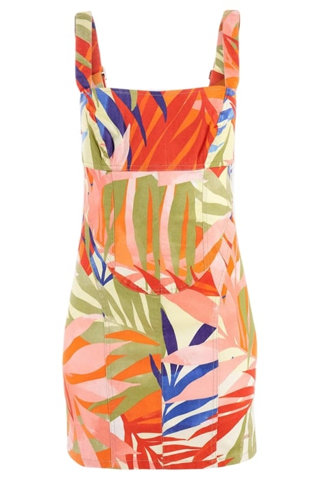 GUESS ECO SL BROOKLYN DRESS HAVANA PRINT 4