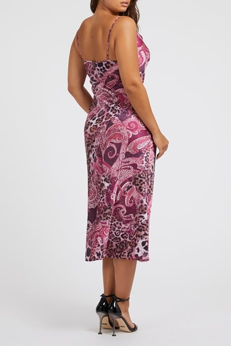 MARCIANO BY GUESS AKILINA DRESS PURPLE KASHMIR PRINT 2