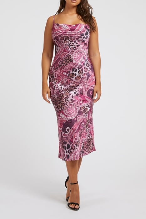 MARCIANO BY GUESS AKILINA DRESS PURPLE KASHMIR PRINT 1