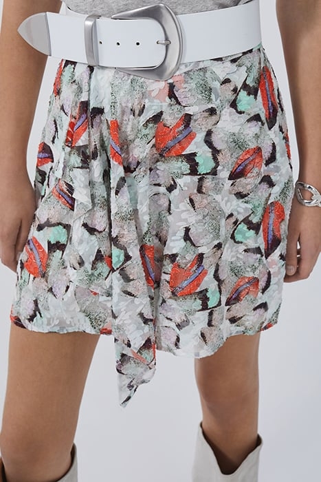 CARTIS MINI SKIRT IN MIXED GREEN 1