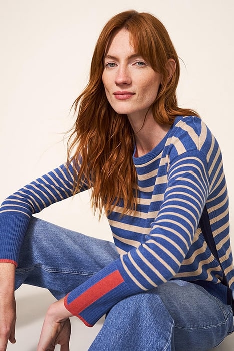 OLIVE STRIPE JUMPER BLUE 4