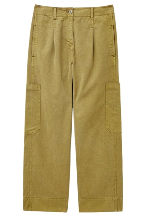 CARLIE WIDE LEG CARGO TROUSER MID GREEN 2