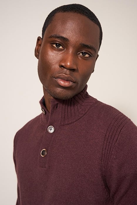 LAMBSWOOL FUNNEL NECK DARK PLUM 4