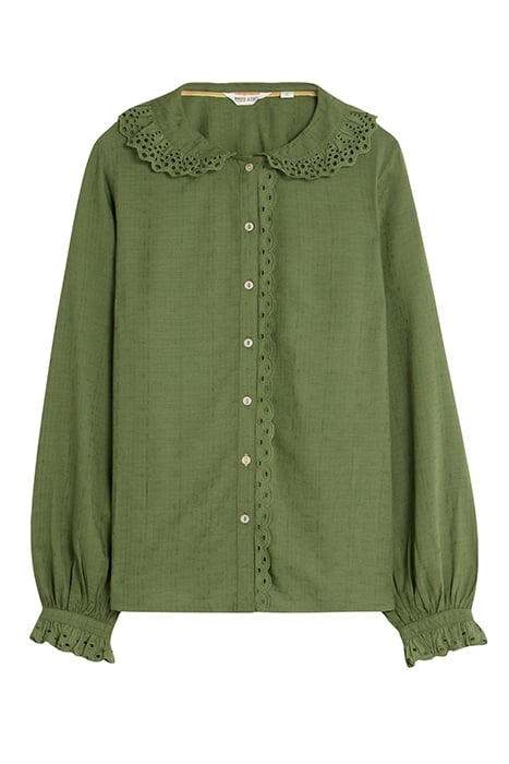 LARA BRODERIE SHIRT MID GREEN 3