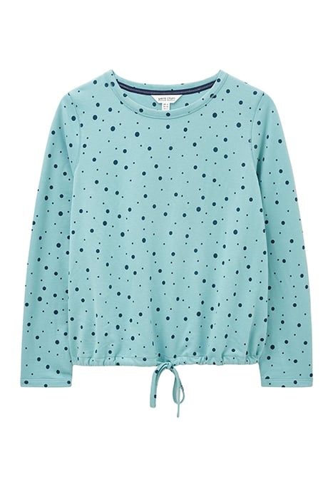 TARA TIE HEM TOP TEAL 2