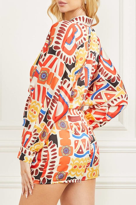 MARCIANO BY GUESS CARNIVALE TOP BLOUSE PRINT 7