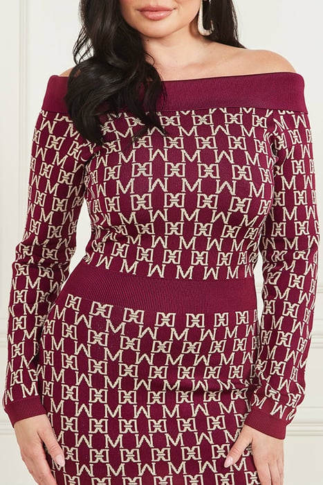 MARCIANO BY GUESS ANGELINA OFF SHOULDER DRESS ALL OVER JACQU 7