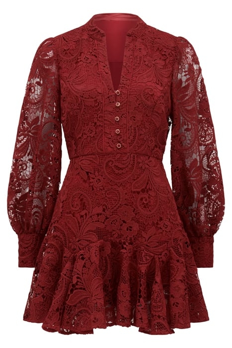 IRIS LACE MINI DRESS RIO RED 4