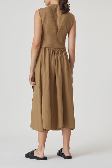 WAISTED BELT DRESSES NUTMEG 2