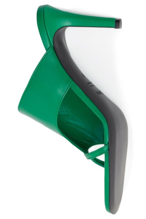 MULE SHOES EMERALD GREEN 6