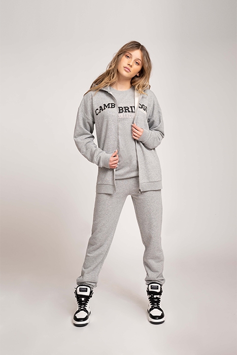 ONE CITY ZIP HOODIE LIGHT GREY MELANGE 1