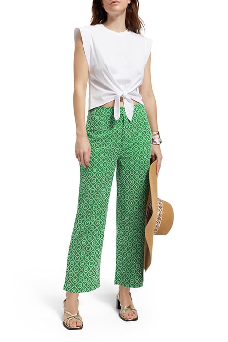 BRODERIE STRAIGHT LEG PANT GREEN BRODERIE ANGLAISE 3