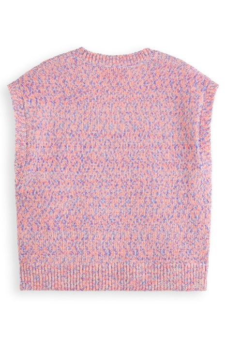 SPACE DYE V NECK KNITTED TANK PINK SPACE DYE 5