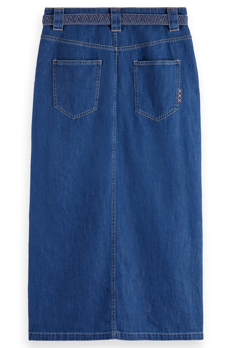 SUMMERY SKIRT WITH BELT - WASHED INDIGO WASHED INDIGO 2