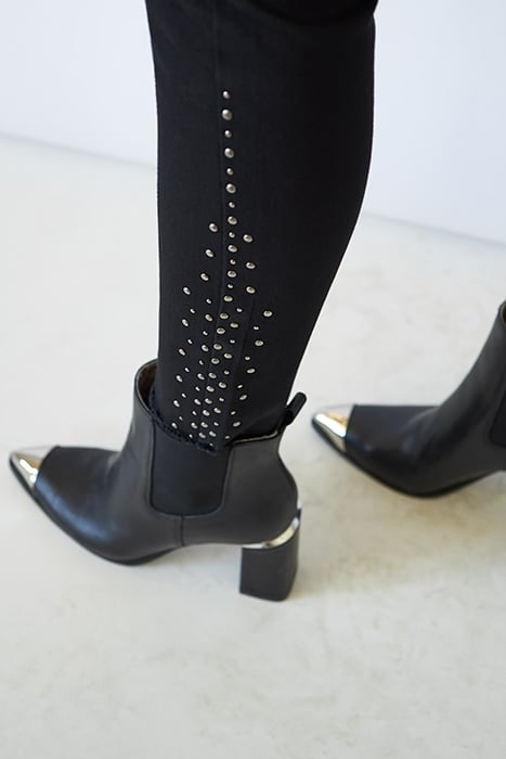 INTENSE BLACK STUDDED SCULPT UP SLIM JEANS 7