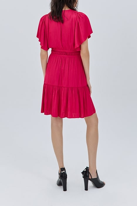 TANGY FUCHSIA RUFFLED DRESS 3
