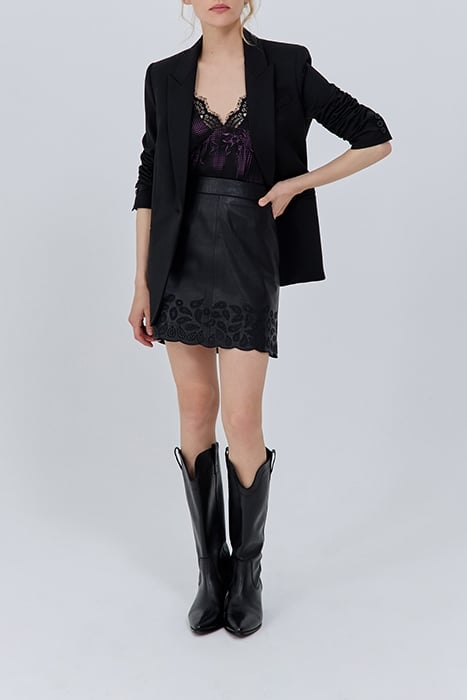 BLACK DANDY FLOWER PRINT LINGERIE-STYLE TOP 6