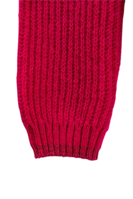 PINK RIBBED KNIT SWEATER WITH LUREX DETAILS 6