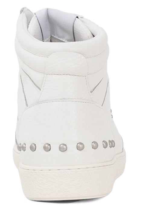 WHITE LEATHER TRAINERS WITH STUD DETAILS 3