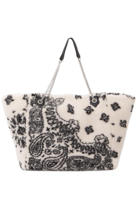 BANDANA MOTIF SHERPA OVERSIZE TOTE BAG 2