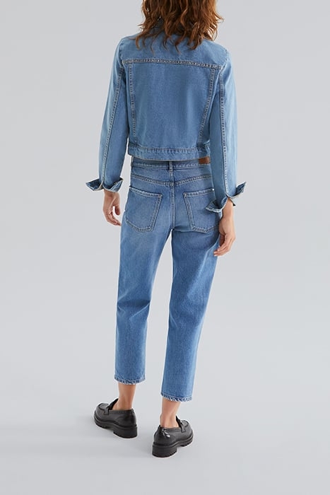 BLUE WATERLESS CROPPED LOW-WAIST BOYFRIEND JEANS 3