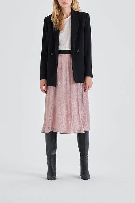 COPPER PINK PLEATED MIDI SKIRT 5