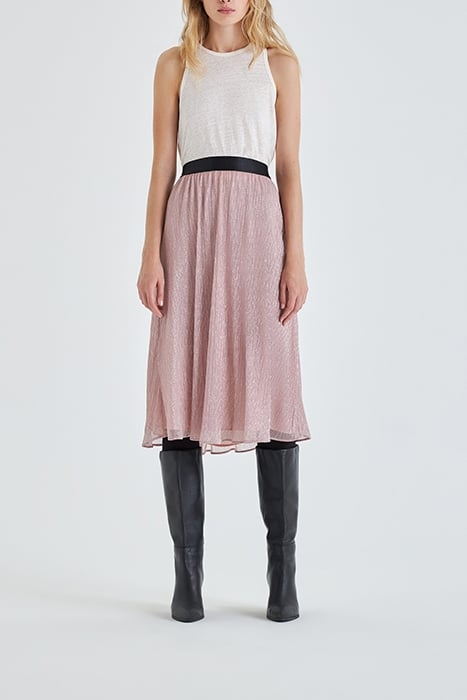 COPPER PINK PLEATED MIDI SKIRT 3