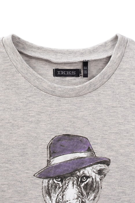 BOYS’ GREY PANTHER-GANGSTER IMAGE T-SHIRT 3