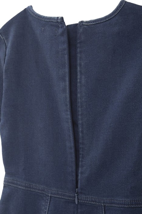 GIRLS’ RAW DENIM EMBROIDERED SKATER DRESS 6