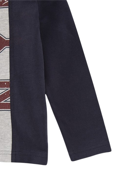 BOYS’ NAVY/GREY/BURGUNDY RUGBY-STYLE POLO SHIRT 6