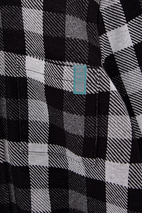 BOYS' BLACK CHECK SHIRT WITH DETACHABLE HOOD 6