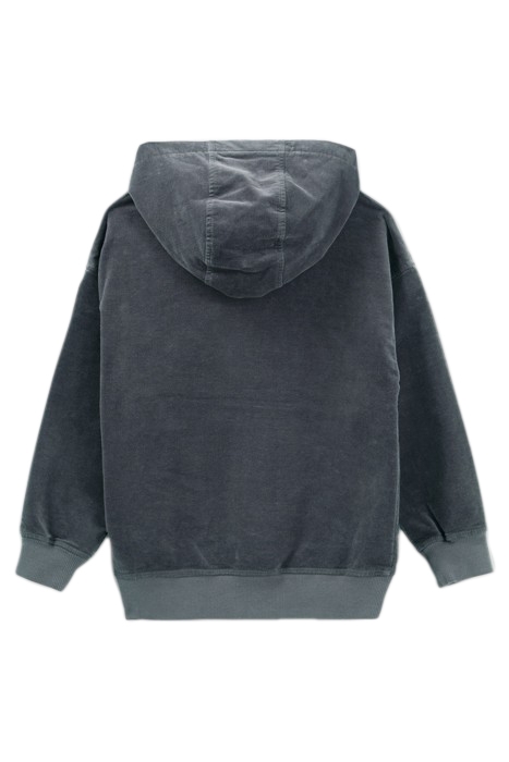 BOYS’ GREY NEEDLECORD HOODIE WITH LENTICULAR IMAGE 2