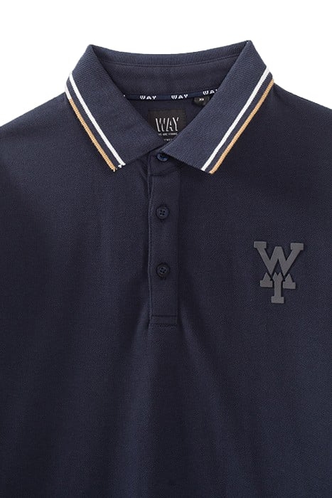 BOYS’ NAVY STRIPED RIBBED POLO SHIRT 3